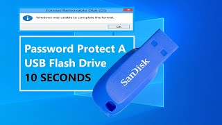 How to Enable a PASSWORD for a USB Flash Drive and DONT Allow WINDOWS to Format it [upl. by Kosse]