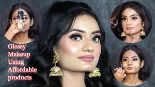 Affordable Products से Glass Skin Makeup ✅  Easy amp Quick Makeup For Beginners  Roka Makeup [upl. by Erdnad]