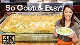 Mexican Lasagna casserole Recipe  CREAMY CHILE VERDE LASAGNA [upl. by Nacul]