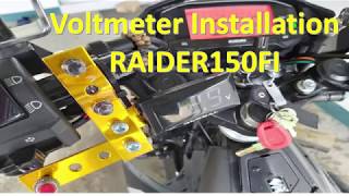 RAIDER 150 FI Voltmeter Installation  Tutorial  How to [upl. by Bashee]