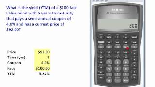 FRM TI BA II to compute bond yield YTM [upl. by Harbird]