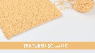 Very Easy Crochet Stitch Tutorial  Textured sc and dc stitch  Croby Patterns [upl. by Yht280]