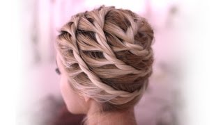 Everyday updo hairstyle for medium long hair tutorial [upl. by Annairdua494]