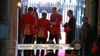 Princes William and Harry arrive at Westminster Abbey [upl. by Acherman]