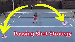 Which Is Better Down The Line or Cross Court… Singles Passing Shot Strategy [upl. by Malsi710]