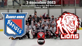 Faits saillants  Match du 3 décembre 2023  Finale M13B Tournoi provincial de hockey de StJérôme [upl. by Keller649]