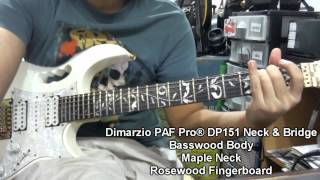 Test Dimarzio PAF Pro® Neck and Bridge [upl. by Silyhp]