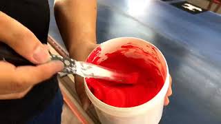 how to use rubber paste for screen printing ink [upl. by Chancelor]