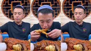 ASMR BEEF TROTTERS WITH SPICY GARLIC PASTE EATING [upl. by Batruk]