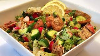 Lebanese Fattoush Salad Recipe 🥗 [upl. by Ahsennek]