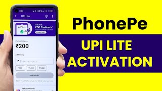 PhonePe UPI Lite Activation  How to activate PhonePe UPI Lite [upl. by Eselehs575]