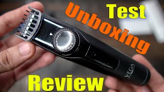 VEGA T1 Beard trimmer Unboxing review amp test  Cordless amp USB Charging Budget trimmer for mens [upl. by Mafalda]