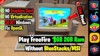 How To Play FreeFire In 1GB Ram2GB Ram PC Without MSI amp BlueStacks [upl. by Aiksa]