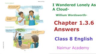 Class 8 English Unit 136 I Wandered Lonely As A Cloud by William Wordsworth Bangla Meaning [upl. by Geiss906]