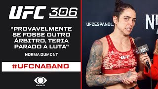 UFC 306  Norma Dumont celebra vitória e avisa oponentes quotEu vou pegar o cinturãoquot [upl. by Artenak]