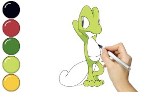 How to draw Treecko Pokemon  How to draw Pokemon [upl. by Emmaline]