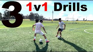 3 Drills To Improve 1v1 Change of Direction Body Feints amp Conditioning  Joner Football [upl. by Bouley]