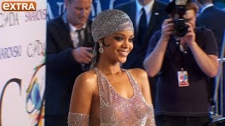 Rihanna Rocks Shockingly Sheer Swarovski Crystal Dress at CFDA Awards [upl. by Elsinore]