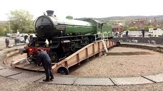 Mayflower Steam Locomotive 61306 at Minehead Turntable 2024 [upl. by Annaesor]