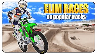 MX Bikes ELIMNATION RACES on Popular Tracks [upl. by Nelra]