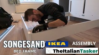 IKEA SONGESAND BED FRAME  ASSEMBLY [upl. by Corena75]