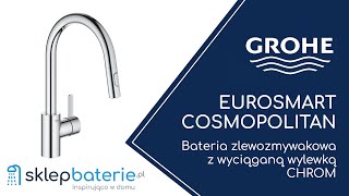 Eurosmart Cosmopolitan Jednouchwytowa bateria zlewozmywakowa Chrom GROHE 31481001  SklepBateriepl [upl. by Rosa]