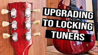 EASY Guitar Upgrade  How to install Locking Tuners [upl. by Eceinahs]