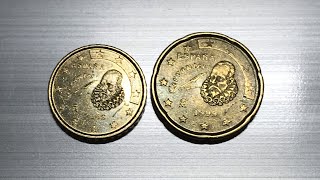 EURO ESPANA Coins 20 cent  10 cent 1999 [upl. by Baron]