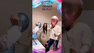 Unusual and cute gender reveal ❤️💙 genderreveal announcement [upl. by Laddie]