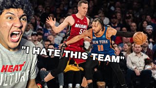 HEAT FAN RAGES New York Knicks Vs Miami Heat Reaction  FULL GAME HIGHLIGHTS [upl. by Ovida]