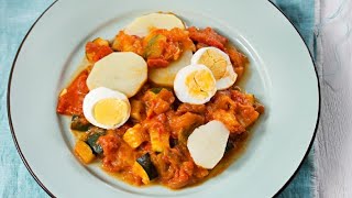 Recetas Thermomix ® TM31  Pisto con Patatas y Huevos [upl. by Anaeed]