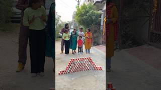 Glass Tower Challenge me Dadi fail ho Gayi 😄🤪 shorts funny comedy familychallenge funnyshorts [upl. by Aihtnic]