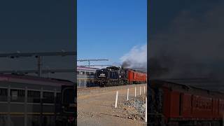 Steam Train with K183 amp K190 passing the Shepparton Rail Stabling Yards on a Steamrail run train [upl. by Aketal]