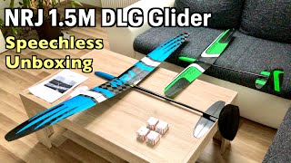 NRJ 15M DLG F3K RC Glider  Speechless Unboxing 😃 [upl. by Airahs117]