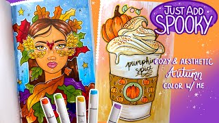 color with me in my NEW Coloring Book 🎃🍁🧡 [upl. by Camden]