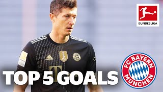 Robert Lewandowski  Top 5 Goals All Time • FC Bayern München [upl. by Nahbois]