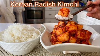 Korean Radish Kimchi SuperEasy Tasty Recipe for Korean Radish Kimchi by Miss Parsley [upl. by Geri]