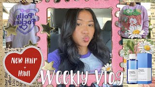 Weekly Vlog Kinda  New Hair  Skincare  Misc Haul [upl. by Adiol]