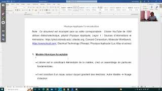 Physique Appliquée T1 Leçon 1 Introduction [upl. by Nelan]