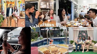 Valentines Vlog with fam 🚗  Date with N 💘🌷✨ [upl. by Bowlds]