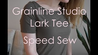 Grainline Studio Lark Tee  Speed Sew [upl. by Yrennalf764]