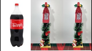 hermoso farol navideño hecho con botellas de plástico recicladas  manualidades con reciclaje [upl. by Maram64]