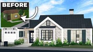 RENOVATING the STARTER HOUSE to be REALISTIC  100k budget  ROBLOX Bloxburg [upl. by Cutler]