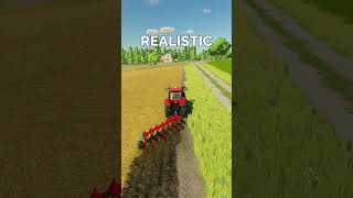 Plowing Realistic vs Unrealistic farmingsimulator22 fs22 [upl. by Efthim]