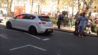 INSANELY LOUD Seat Cupra R  Revs Pops and Flame With Police Warning [upl. by Ferdinand]