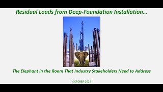 Residual Loads from DeepFoundation Installation [upl. by Nannahs386]