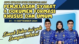 5 UPDATE INFO CPNS KEMENAG 2024 PENJELASAN PERSYARATAN UMUM DAN KHUSUS SERTA DOKUMEN CPNS KEMENAG [upl. by Katina]