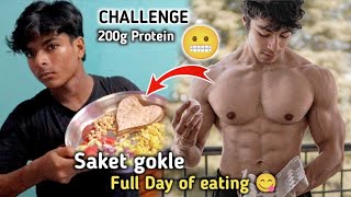 I tried saket gokle full day eating Diet 😋 Challenge 200g protein [upl. by Negah]