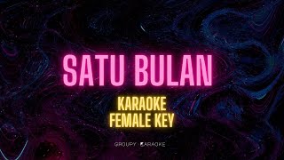 SATU BULAN  BERNADYA  AKUSTIK KARAOKE FEMALE KEY [upl. by Ozzie]