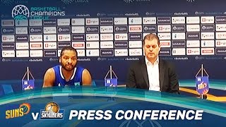 Helios Suns v Fraport Skyliners  Press Conference  Basketball Champions League [upl. by Gnoz]